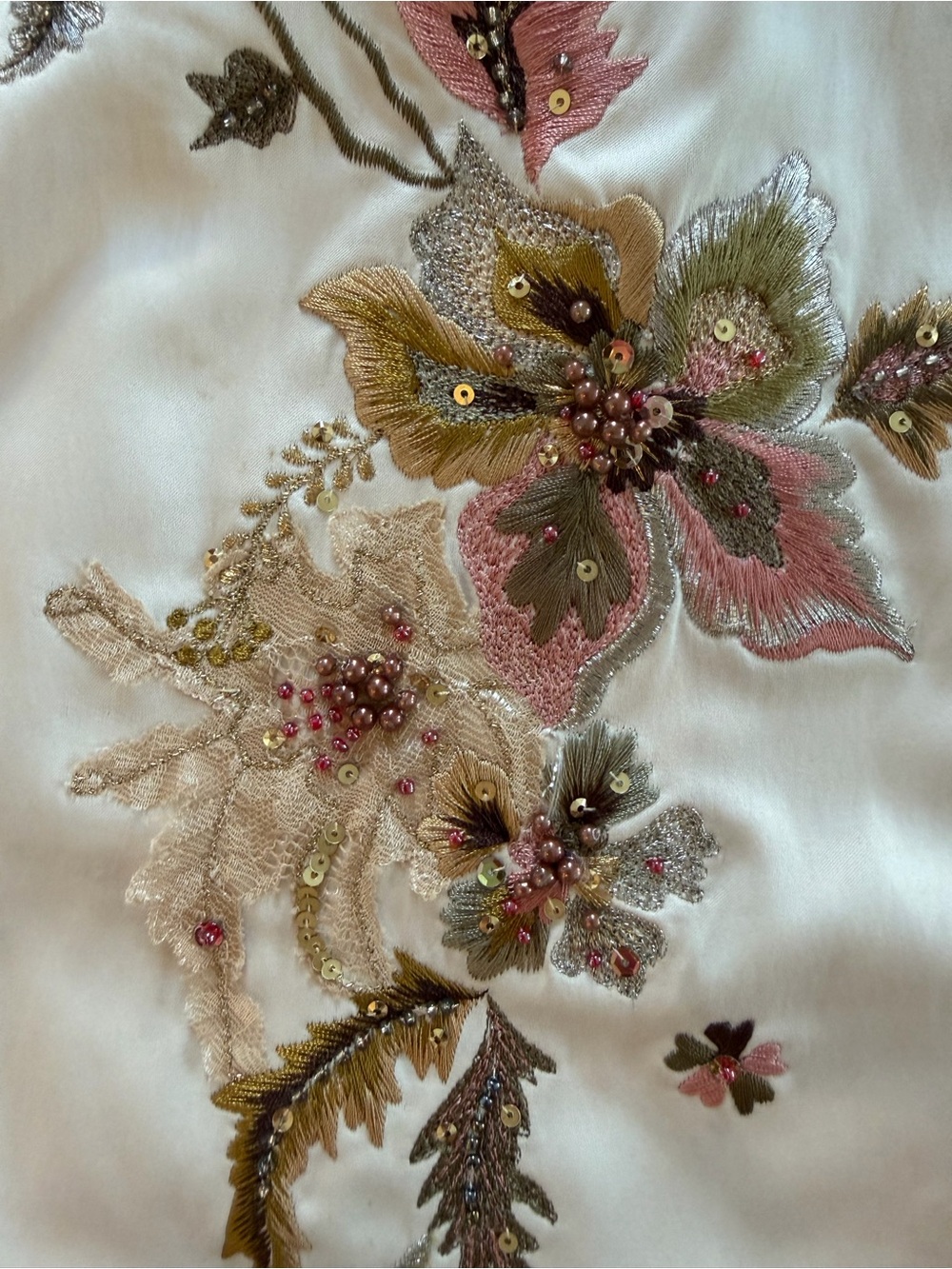 Vintage Mandalay Off White floral Midi Dress - Picture 5 of 10